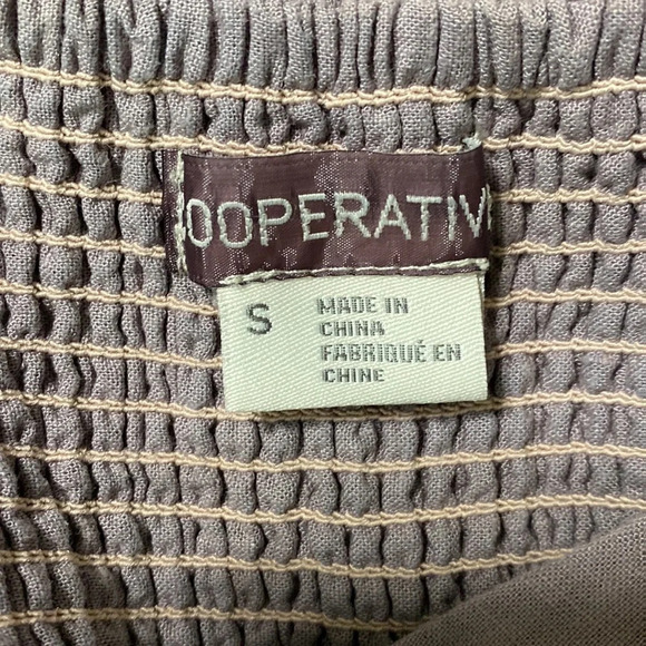 Cooperative Linen Blend Taupe Sleeveless Midi Dress Size S - Picture 6 of 7